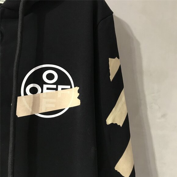Off-White Black Printed Hooded Cardigan - Picture 3 of 9